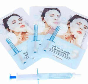 10 Mascara Acido Hialuronico con jeringa "El Tratamiento Facial que Está Revolucionando el Cuidado de la Piel en Casa 🛁