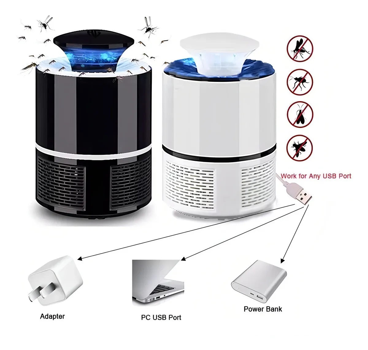 Lampara mata mosquitos USB