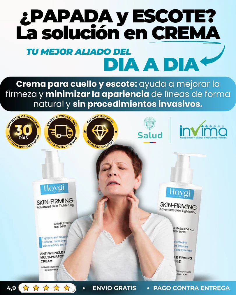Reafirmante Hoygi 250ml La crema reafirmante que transforma tu cuello y escote ✨