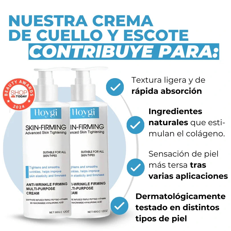 Reafirmante Hoygi 250ml La crema reafirmante que transforma tu cuello y escote ✨