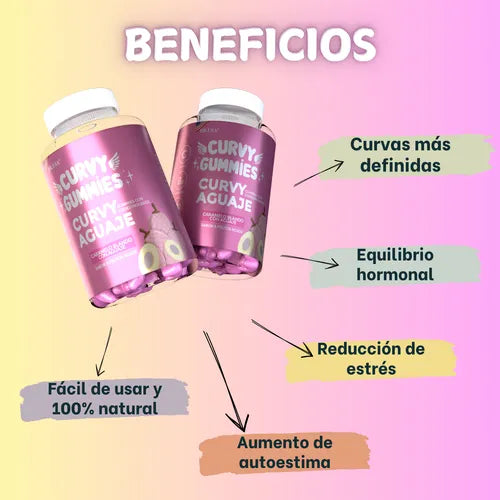 CURVY GUMMIES 🌸 El secreto de tus curvas: gomitas con aguaje, pitahaya y fitoestrógenos
